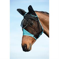 Fly Mask WeatherBeeta ComFiTec With Ears Black-Turquoise