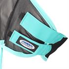 Fly Mask WeatherBeeta Deluxe Fine Ears&Fringe Black-Turquoise
