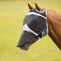Fly Mask with Nose without Ears Black