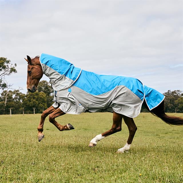 Fly Rug WeatherBeeta ComFiTec Dual Shield With Neck Blue-Grey