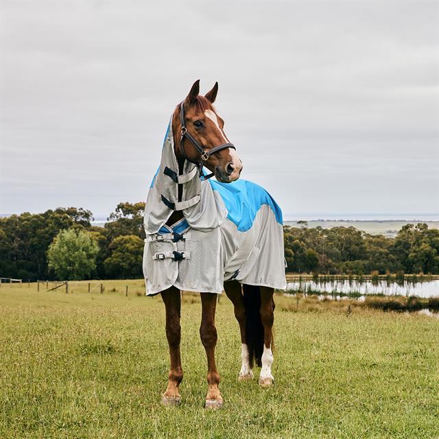 Fly Rug WeatherBeeta ComFiTec Dual Shield With Neck Blue-Grey