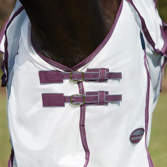 Fly Sheet WeatherBeeta ComFiTec Essential Mesh II Combo Neck White-Dark Purple