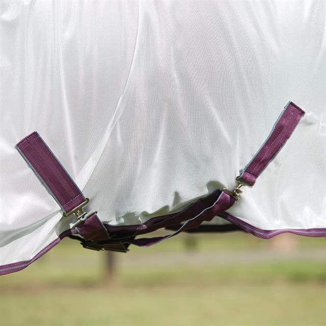 Fly Sheet WeatherBeeta ComFiTec Essential Mesh II Combo Neck White-Dark Purple