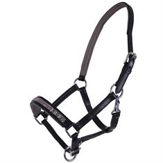 Foal Halter QHP Lupine Leather Black-Grey