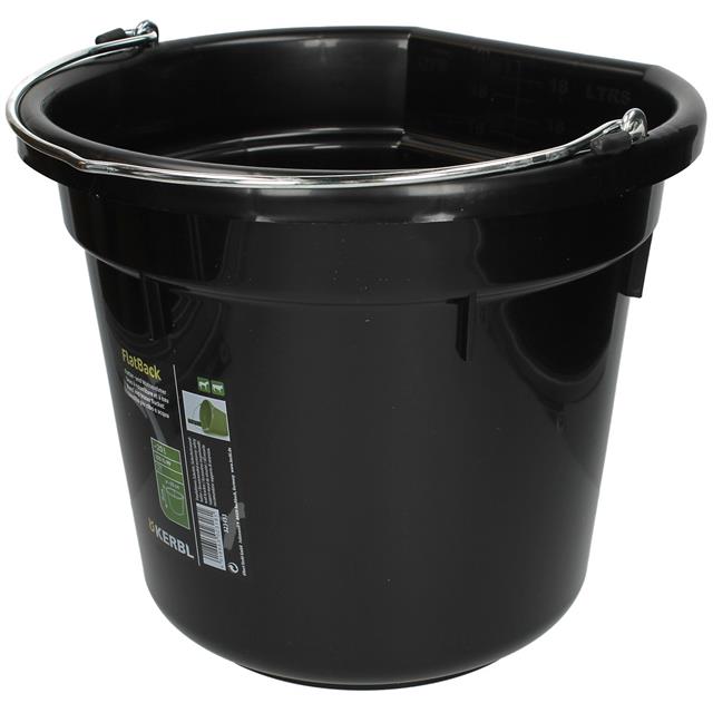 Food And Water Bucket Flatback Black