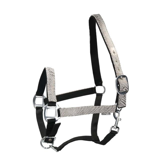 Glittery Zebra Horse Halter Epplejeck Brown