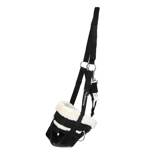 Grass Muzzle Horsegear HGComfort Black-Beige