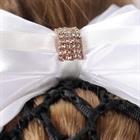 Hair Bow Epplejeck Paillon Glitter White-Black