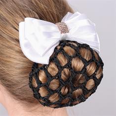 Hair Bow Epplejeck Paillon Glitter White-Black