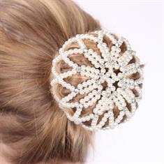 Hair Net With Pearls & Strass