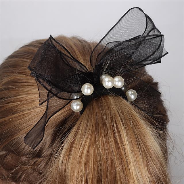 Hair Tie Epplejeck Bead Ribbon Black