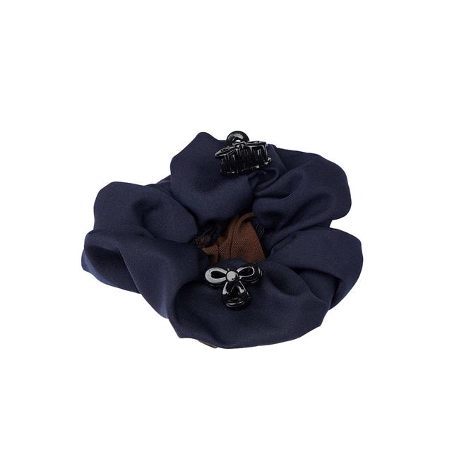Hair Tie LeMieux with Crystal Hair Net Dark Blue-Brown