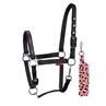 Halter and Lead Harry's Horse Stout! Coral Black-Pink