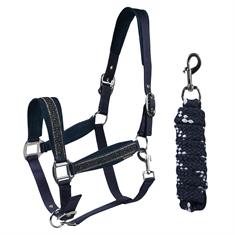 Halter And Lead Horka Equestrian Pro Crystals & Pearls Blue