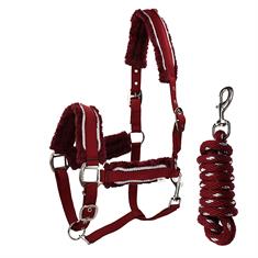Halter and Lead QHP Dolci Red-Silver