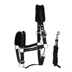 Halter And Lead Rope Epplejeck Logo Black-Orange