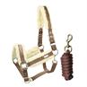 Halter and Lead Rope Equestrian Stockholm Champagne Mid Brown
