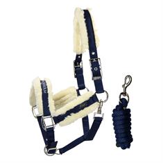Halter and Lead Rope Equestrian Stockholm Midnight White Edge