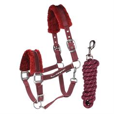 Halter and Lead Rope Horsegear Reno Dark Red