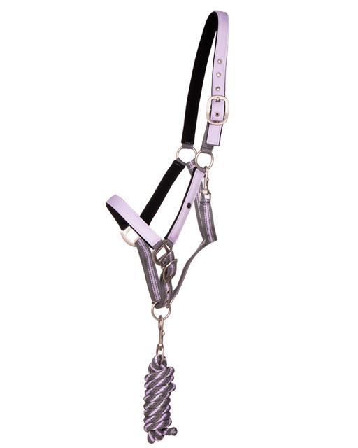 Halter and Lead Rope QHP Turnout Collection Light Purple