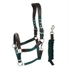 Halter and Lead Rope SKØL SKAslög Dark Green-Brown