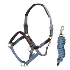 Halter and Lead Rope SKØL SKAslög Light Blue-Brown