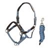 Halter and Lead Rope SKØL SKAslög Light Blue-Brown