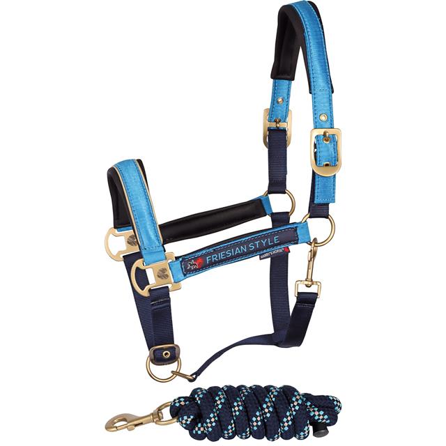 Halter And Lead Set Harry's Horse Friesian Style Light Blue