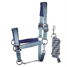 Halter And Lead Set Harry's Horse Just Ride Verano Blue
