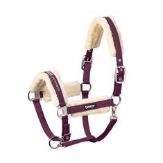 Halter Eskadron Double Pin Buckle FauxFur Dark Red