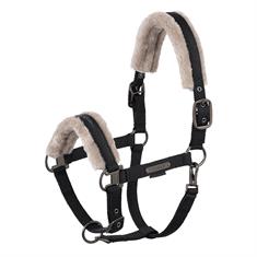 Halter Eskadron Platinum Double Pin Faux Fur Black
