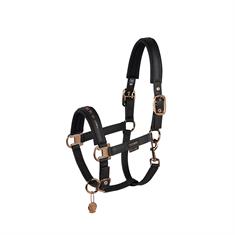 Halter Eskadron Platinum Double Pin Faux Leather Black