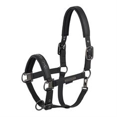 Halter Eskadron Platinum Faux Leather Double Pin Black