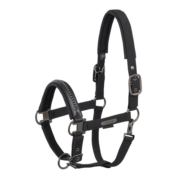Halter Eskadron Platinum Softshell Pearls Double Pin Black