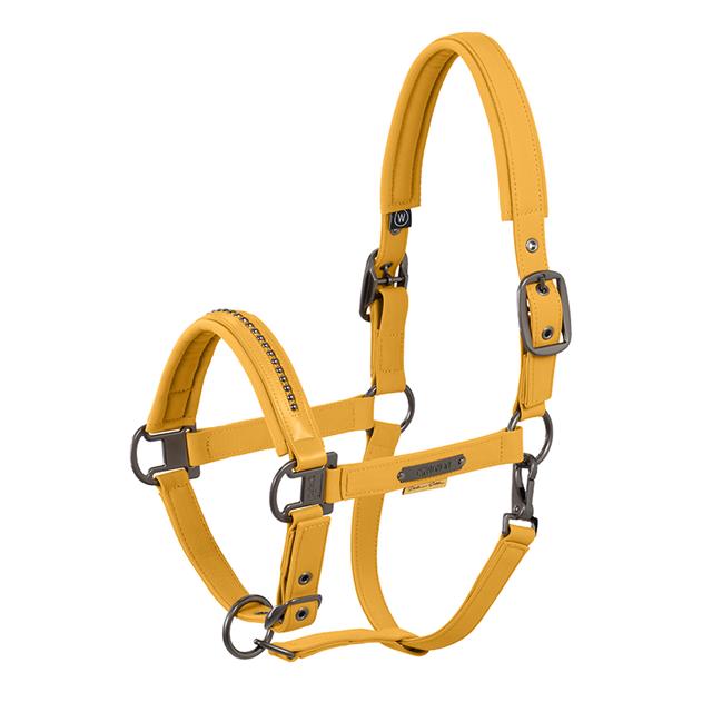 Halter Eskadron Platinum Softshell Pearls Double Pin Yellow