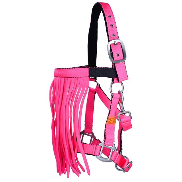 Halter With Fly Fringe Epplejeck Neon Pink