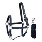Halters Set with Crocodile Pattern HORSEGEAR Dark Blue