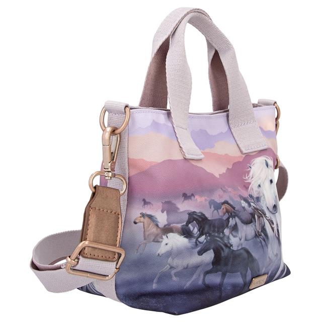 Handbag Miss Melody Night Horses Light Purple