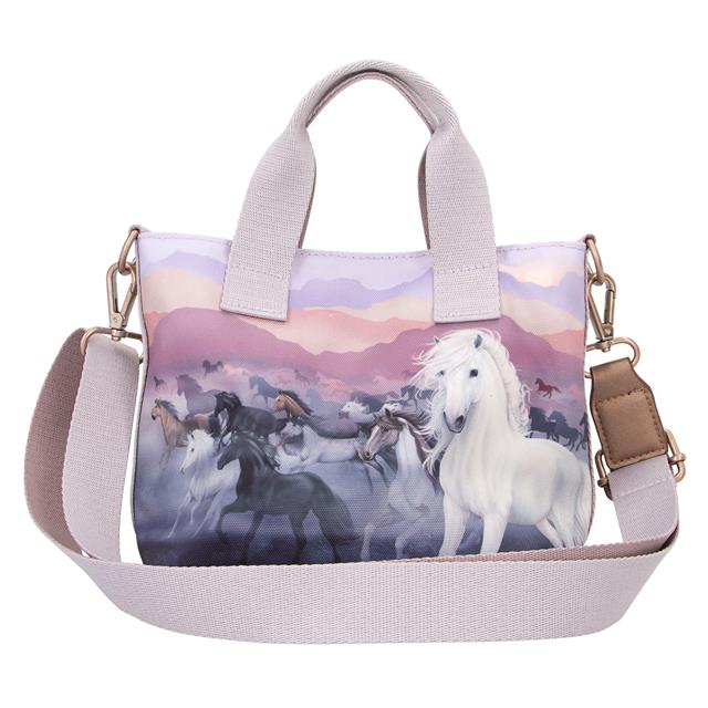 Handbag Miss Melody Night Horses Light Purple