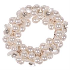 Headband with Flower Pattern QHP White