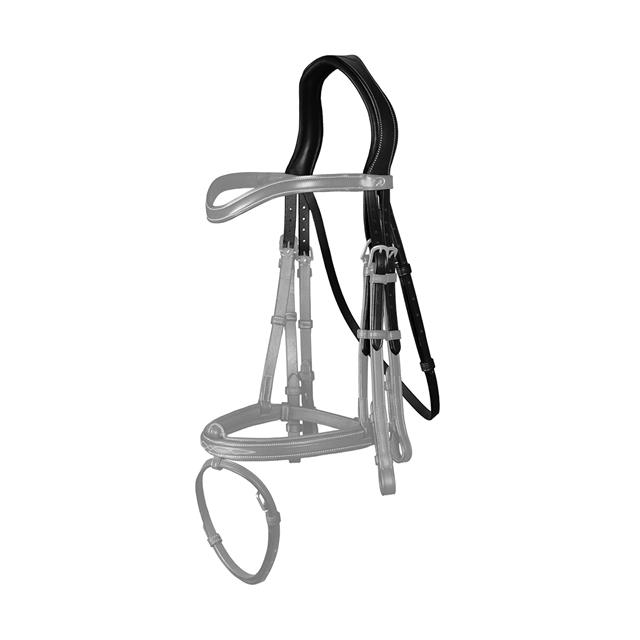 Headpiece Dy'on Double Cheekpieces D Collection Black