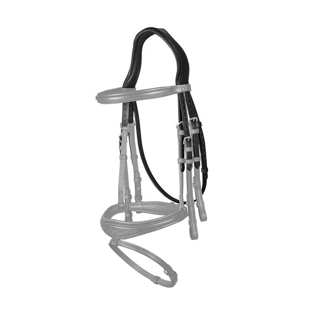 Headpiece Dy'on Double Cheekpieces New English Collection Black