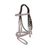 Headpiece Dy'on Double Cheekpieces New English Collection Brown