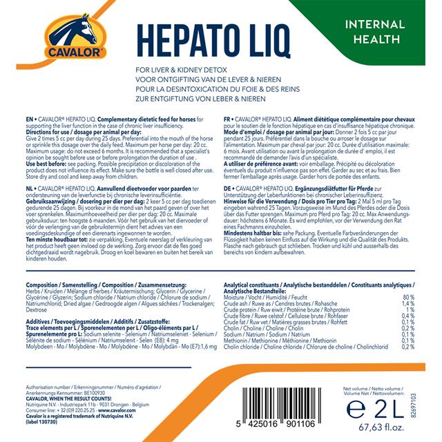 Hepato Liq Cavalor Multicolour