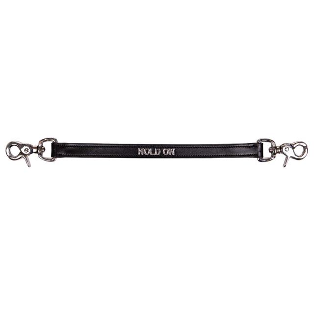 Hold On Leather Stirrup Strap QHP Black