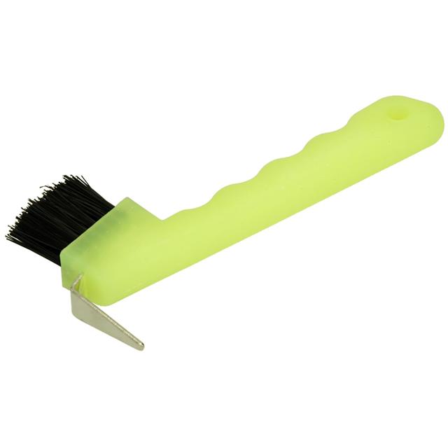 Hoof Pick Barato With Brush Neon Yellow