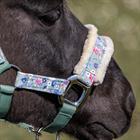 Horse Halter with Flowers Epplejeck EJLES Green