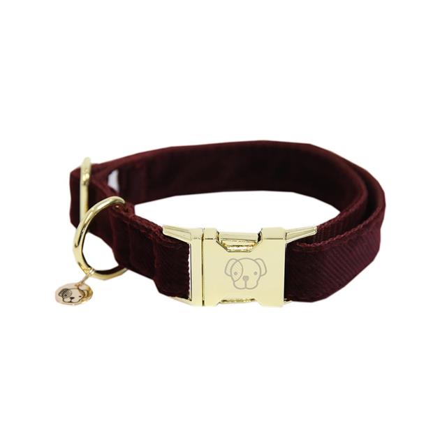 Hundehalsband Corduroy Kentucky Dark Red