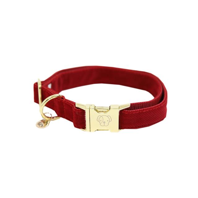 Hundehalsband Corduroy Kentucky Red
