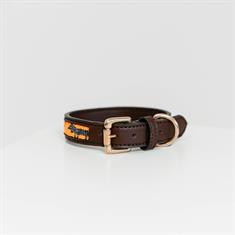 Hundehalsband Handmade Pearls Kentucky Orange-Black